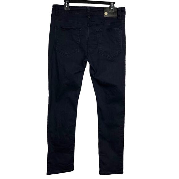 ARGONAUT NATION Men’s Distressed Black Jeans Tuxedo Stripes 36x32 - Picture 3 of 8